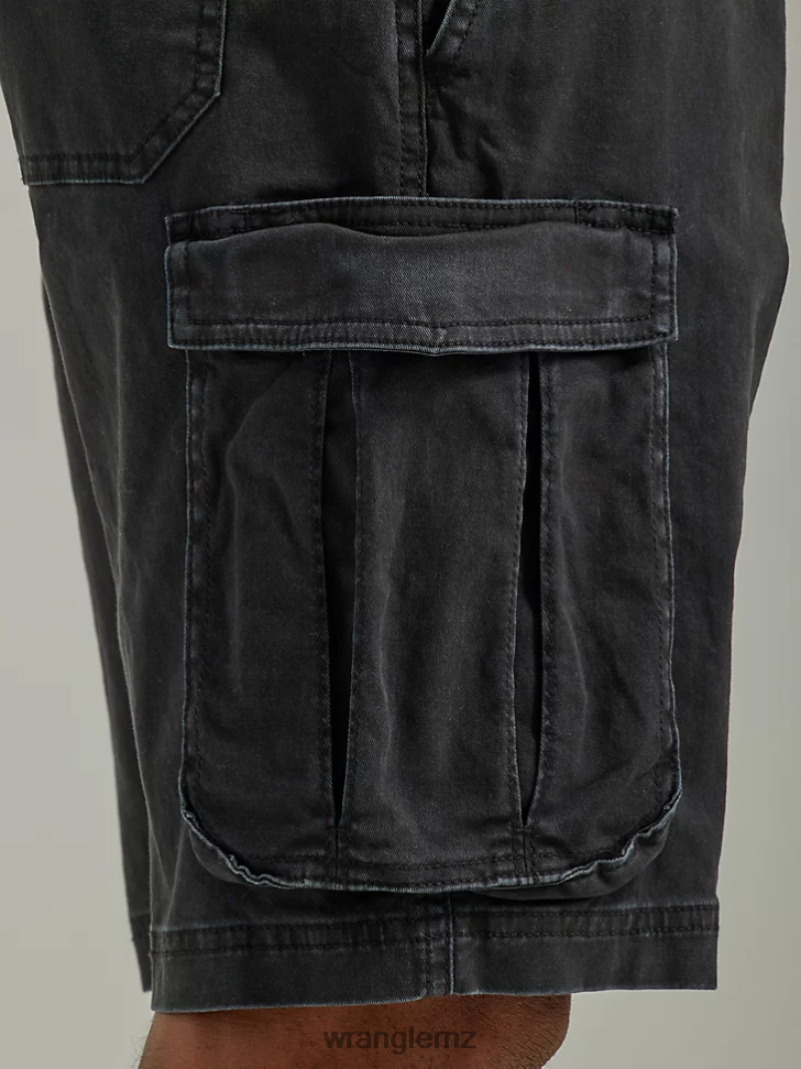 Wrangler Free To Stretch Drawstring Cargo Short Washed Black (112336240) Men Clothing DRL6LH553