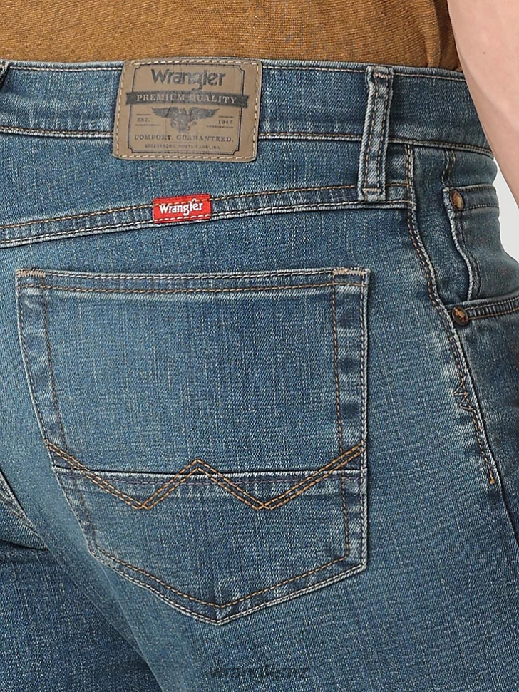 Wrangler Free To Stretch Straight Fit Jean Caplan (112326614) Men Clothing DRL6LH155