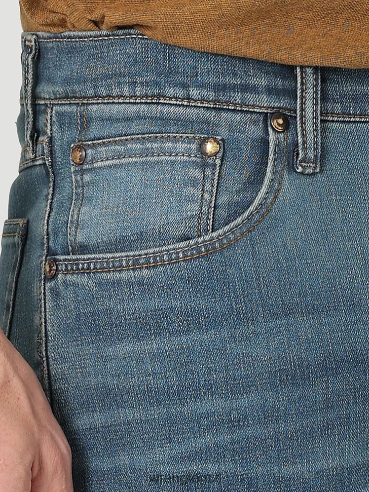 Wrangler Free To Stretch Straight Fit Jean Caplan (112326614) Men Clothing DRL6LH155