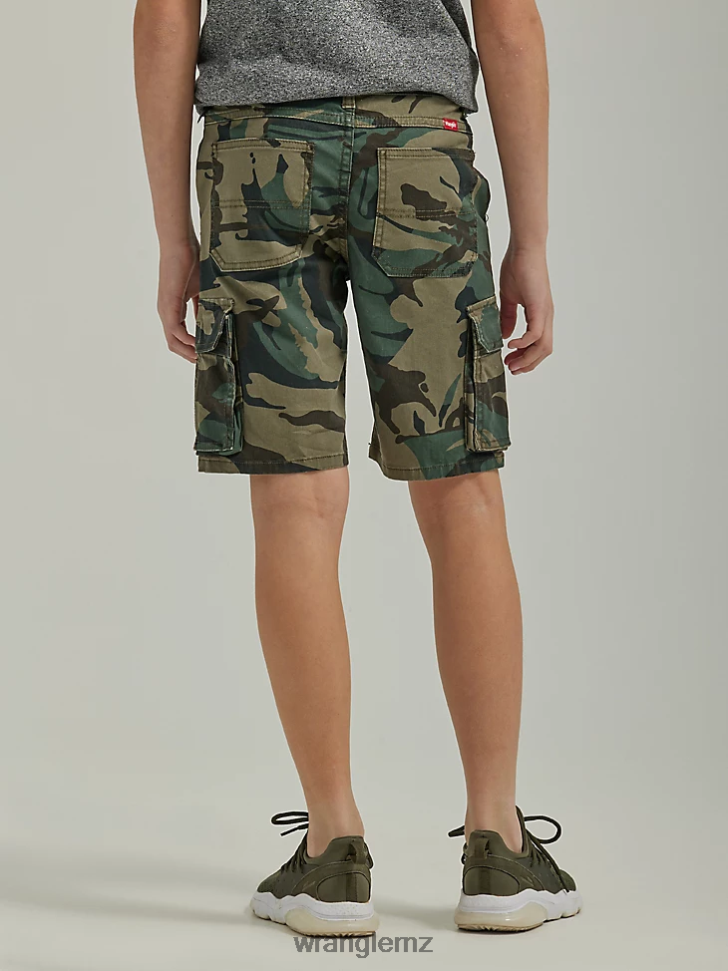 Wrangler Gamer Cargo Short (Husky) Jungle Forest Night Camo (112335582) Boys Clothing DRL6LH987