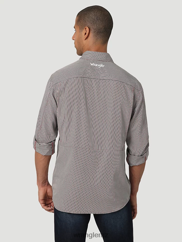 Wrangler George Strait Short Sleeve Button Down One Pocket Print Shirt Baby Blue (112324872) Men Clothing DRL6LH300