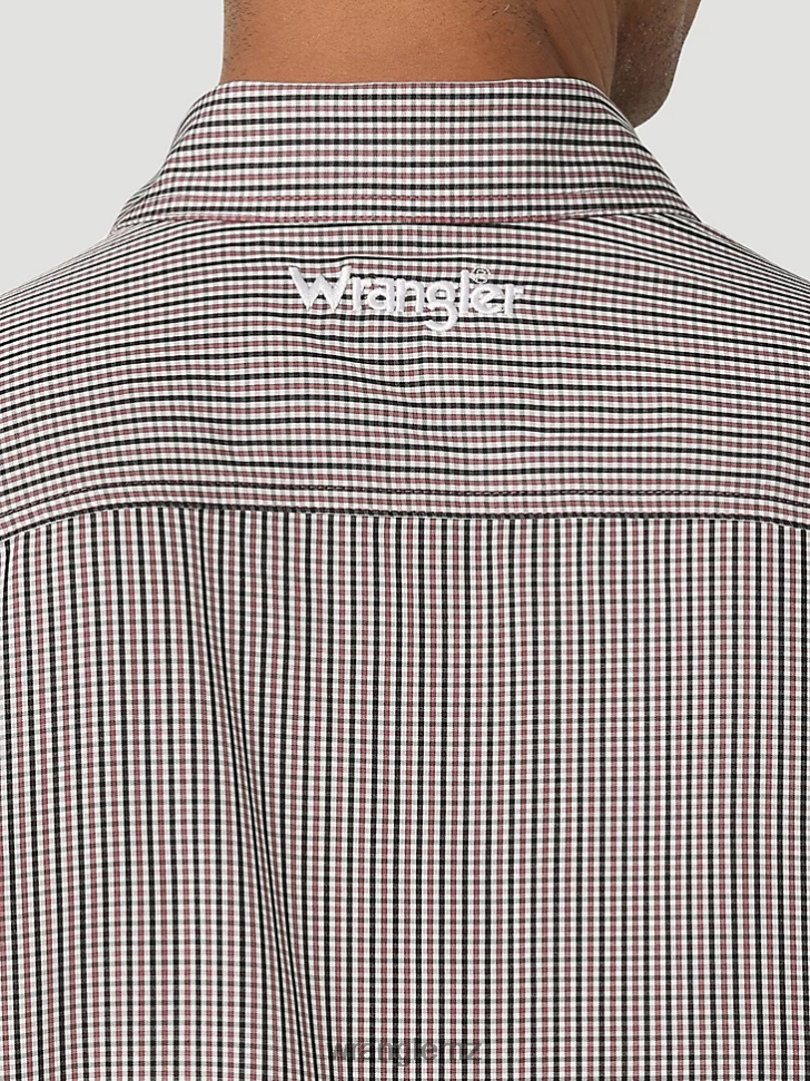 Wrangler George Strait Short Sleeve Button Down One Pocket Print Shirt Baby Blue (112324872) Men Clothing DRL6LH300