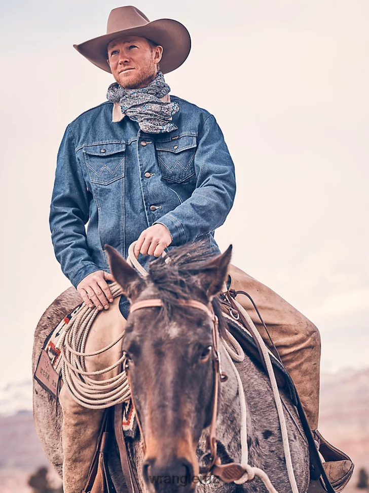 Wrangler Heritage Anti-Fit Jacket Blue (112335451) Men Clothing DRL6LH616