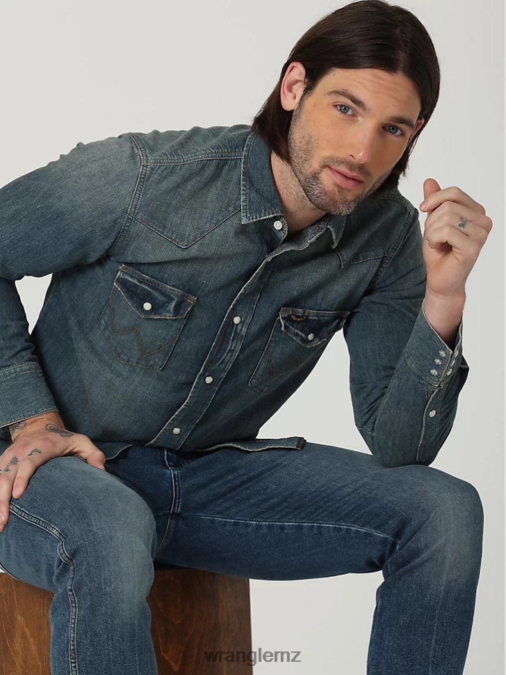 Wrangler Heritage Workshirt Clay Washed (112319084) Men Clothing DRL6LH476