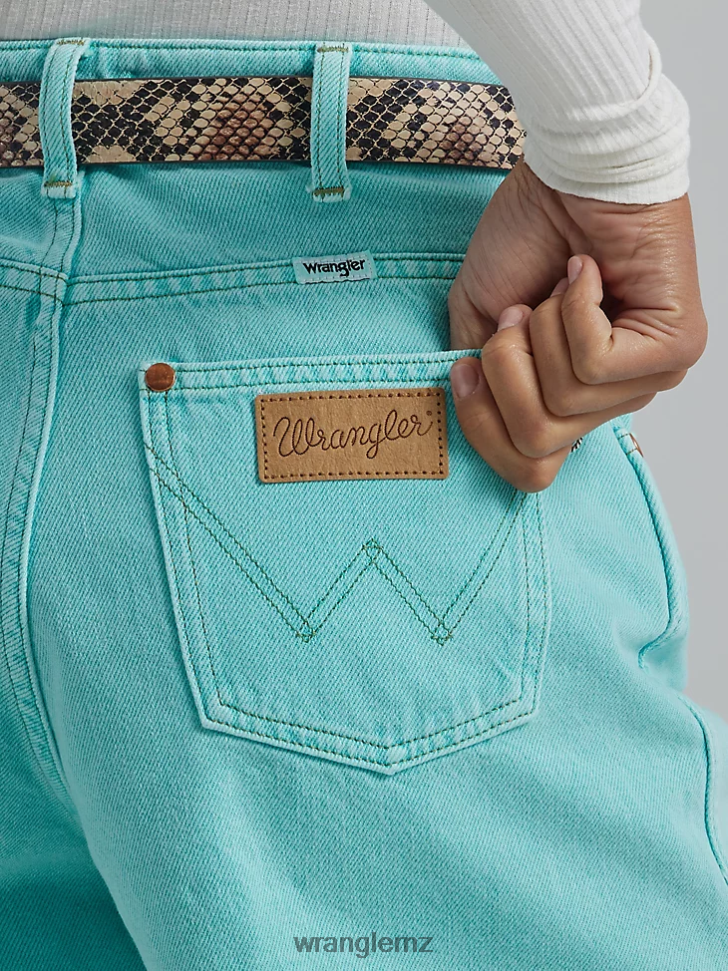 Wrangler High Rise A-line Cut-Off Short Aquarius (112334596) Women Clothing DRL6LH842