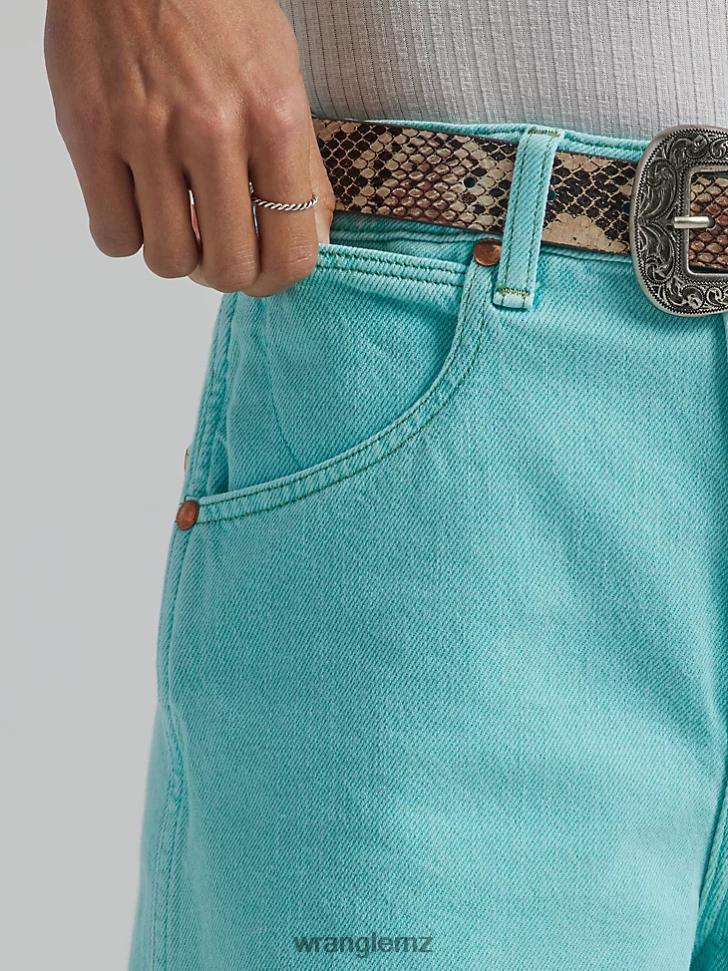 Wrangler High Rise A-line Cut-Off Short Aquarius (112334596) Women Clothing DRL6LH842