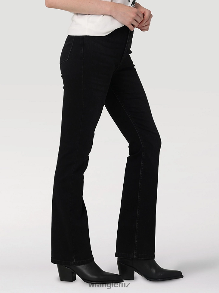 Wrangler High Rise Bold Boot Jean Black (112324252) Women Clothing DRL6LH732
