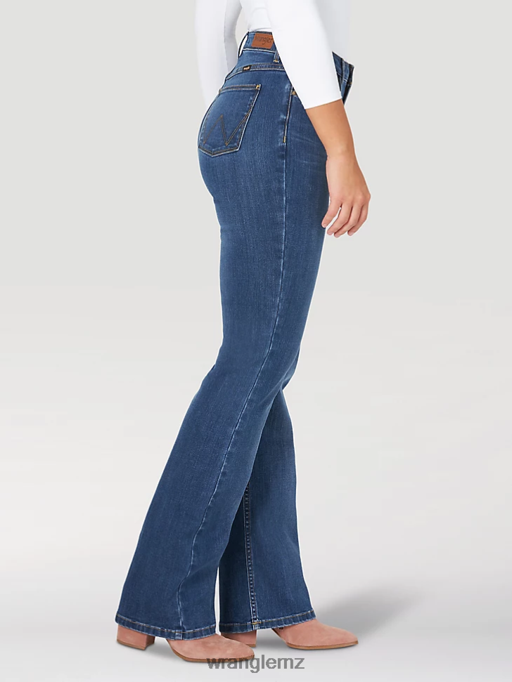 Wrangler High Rise Bold Boot Jean Hudson (10MT1BTHD) Women Clothing DRL6LH734