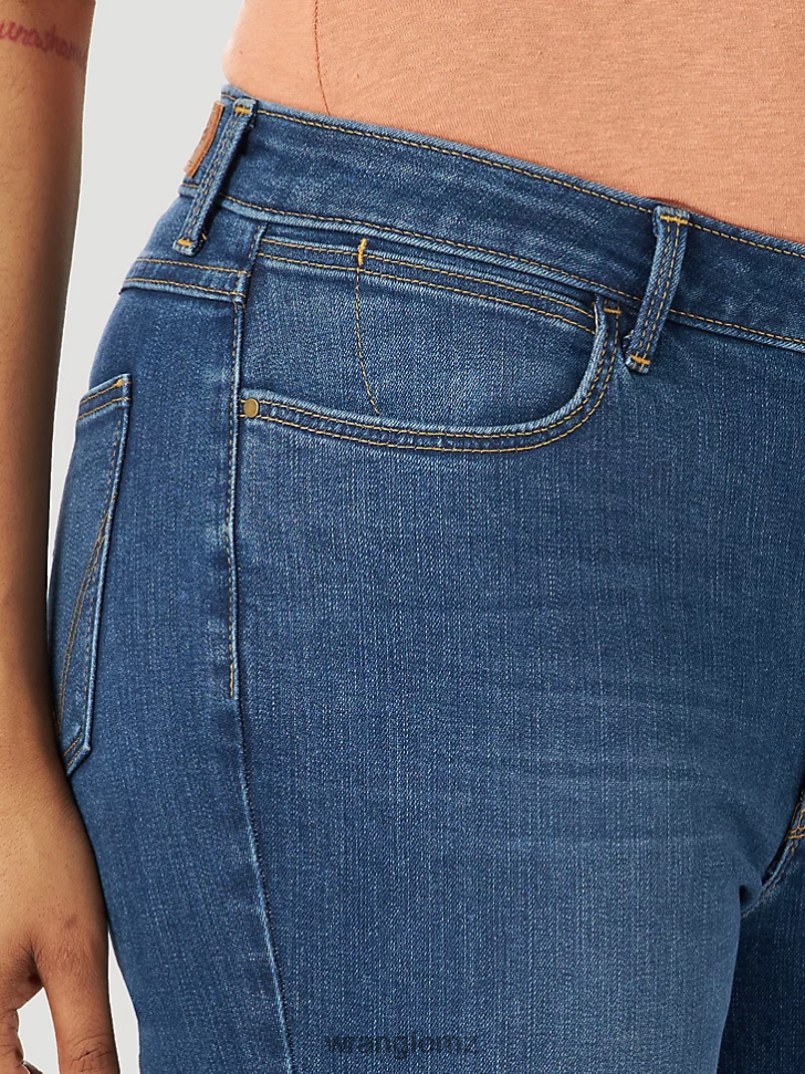 Wrangler High Rise Bold Boot Jean Hudson (10MT1BTHD) Women Clothing DRL6LH734