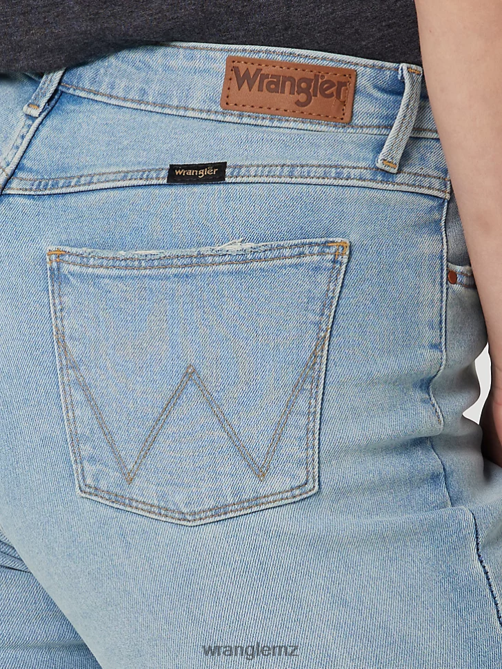 Wrangler High Rise Bold Boot Jean Light Wash (112327629) Women Clothing DRL6LH731