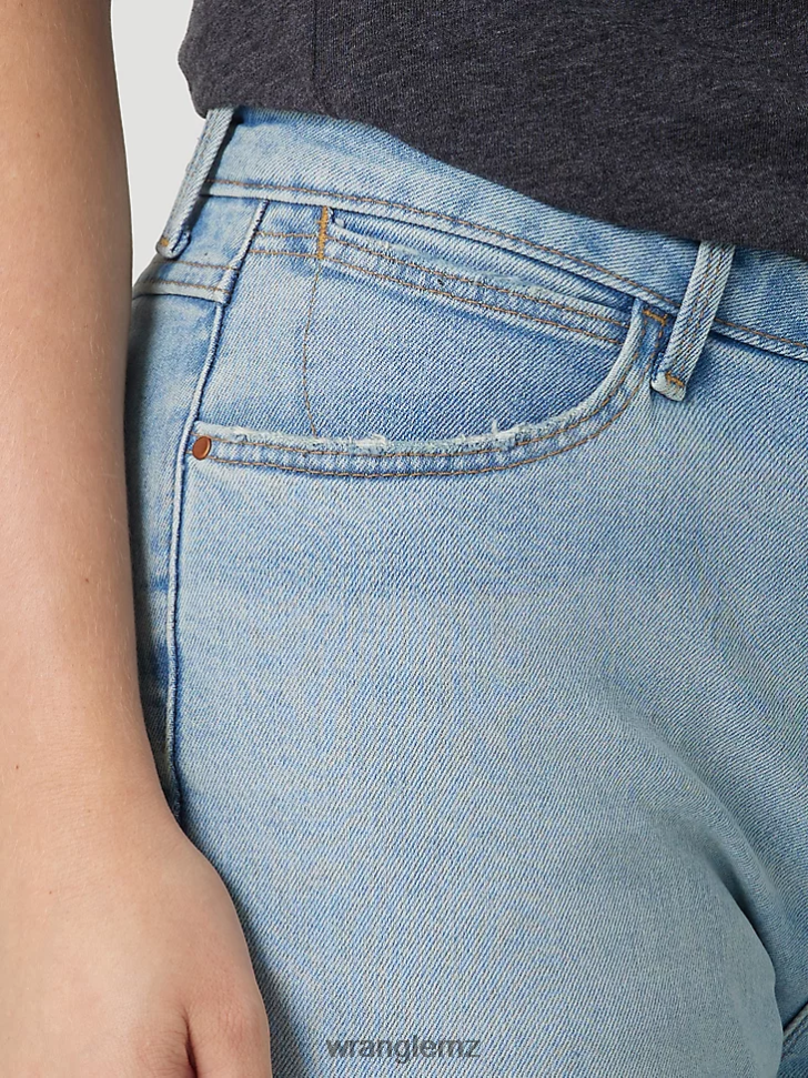 Wrangler High Rise Bold Boot Jean Light Wash (112327629) Women Clothing DRL6LH731