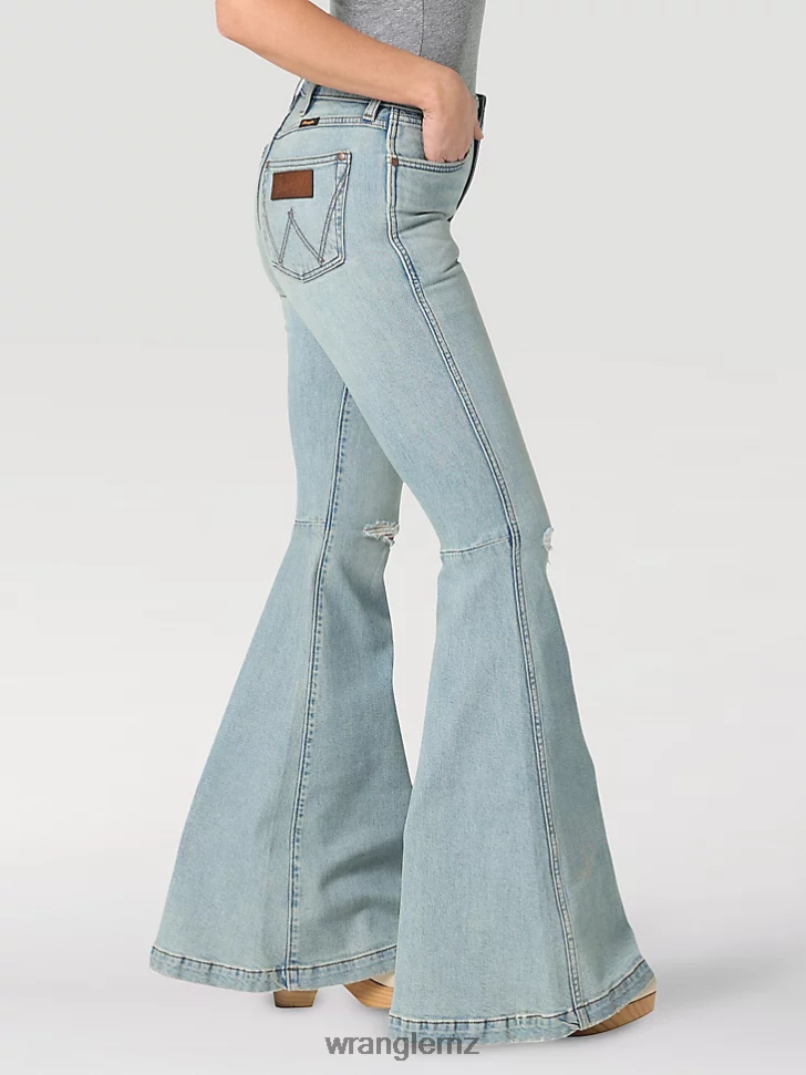 Wrangler High Rise Bold Boot Jean Medium Dark (112324285) Women Clothing DRL6LH730