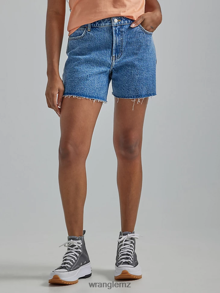 Wrangler High Rise Mid Thigh Short Topaz (112333477) Women Clothing DRL6LH827