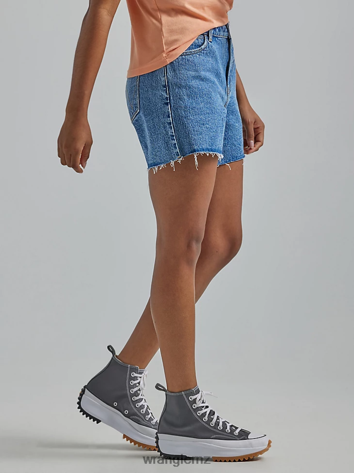 Wrangler High Rise Mid Thigh Short Topaz (112333477) Women Clothing DRL6LH827