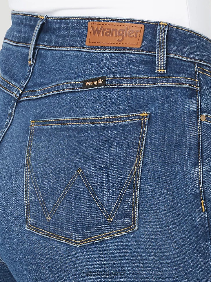 Wrangler High Rise True Straight Leg Jean Hudson (MT1STHD) Women Clothing DRL6LH775