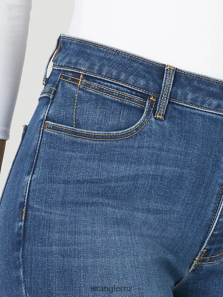 Wrangler High Rise True Straight Leg Jean Hudson (MT1STHD) Women Clothing DRL6LH775