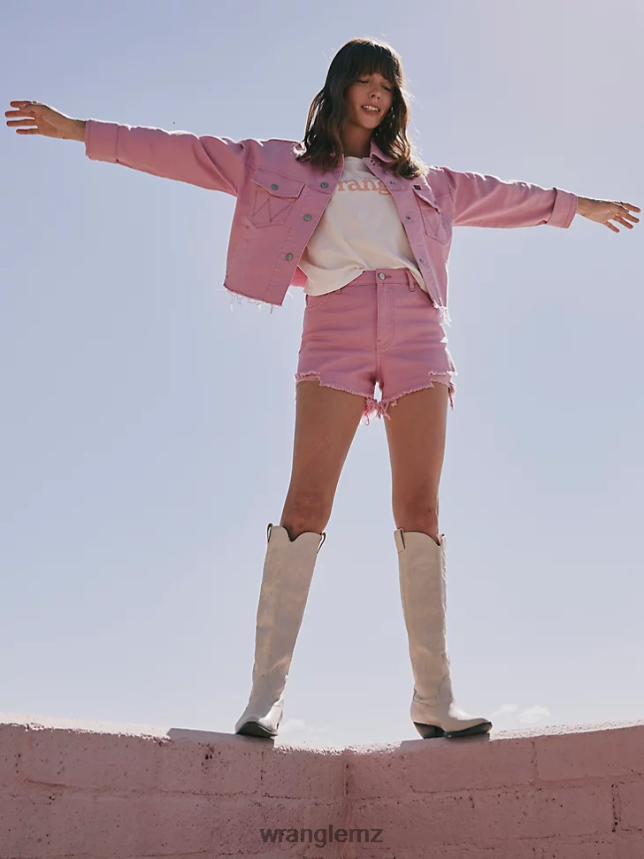 Wrangler High Rise Vintage Cut-Off Short Berry (112333536) Women Clothing DRL6LH835