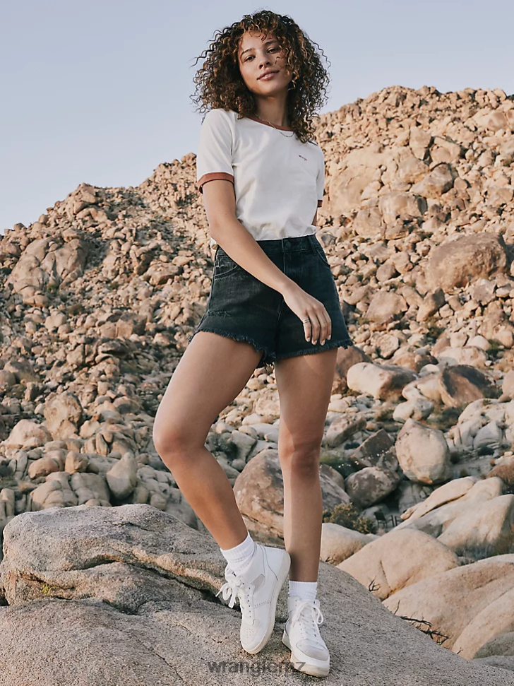 Wrangler High Rise Vintage Cut-Off Short Moonlight (112333535) Women Clothing DRL6LH834