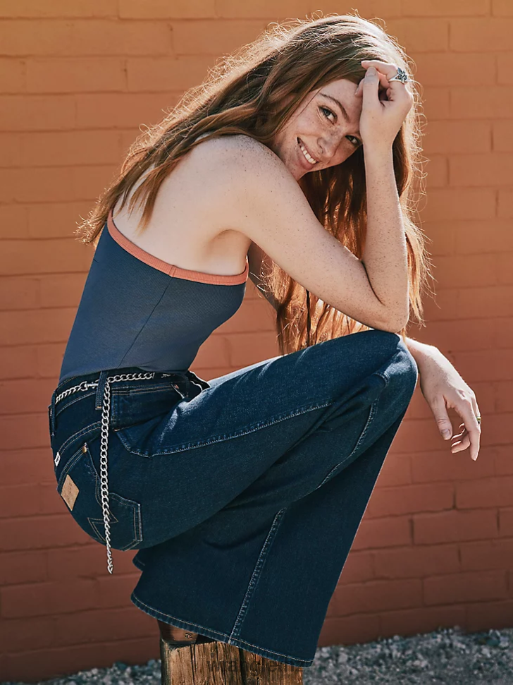 Wrangler One Shoulder Cami Vintage Indigo (112334737) Women Clothing DRL6LH874