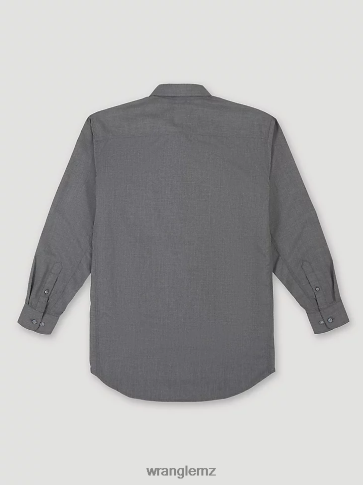 Wrangler RIGGS Workwear FR Flame Resistant Twill Solid Work Shirt Grey (FR3W01G) Men Clothing DRL6LH401