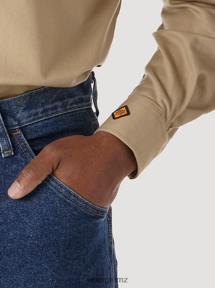 Wrangler RIGGS Workwear FR Flame Resistant Work Shirt Khaki (FR3W5KH) Men Clothing DRL6LH405