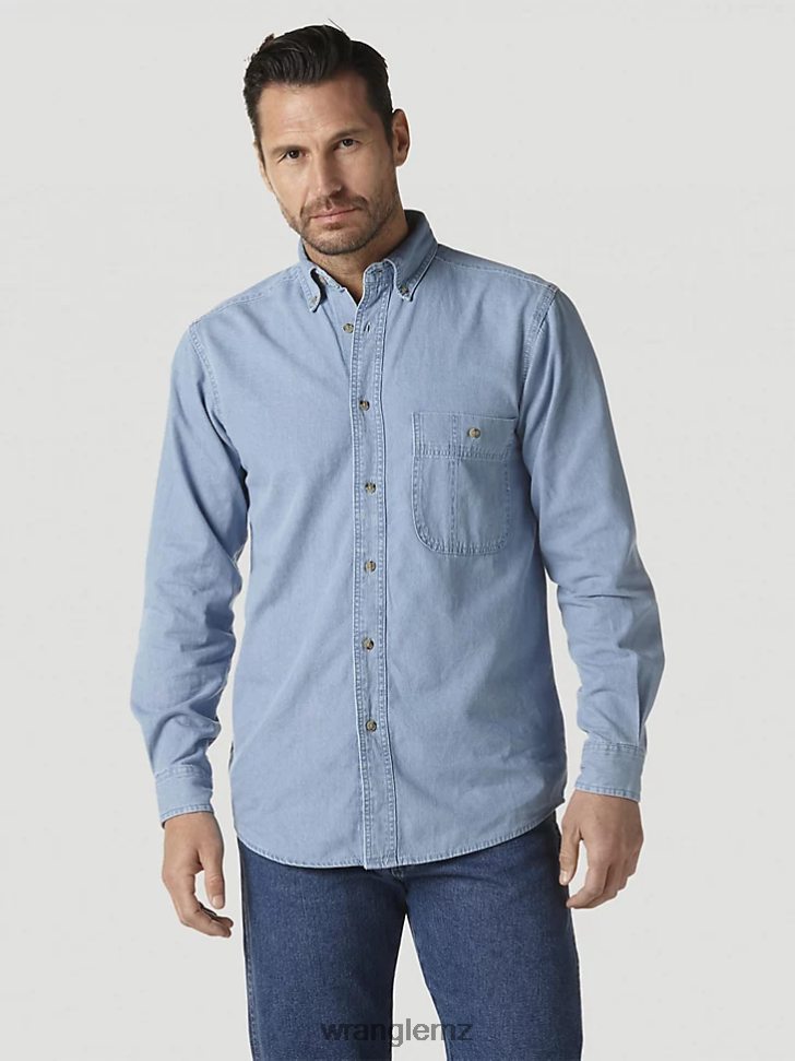Wrangler RIGGS Workwear FR Flame Resistant Work Shirt Slate Grey (FR3W5GY) Men Clothing DRL6LH404