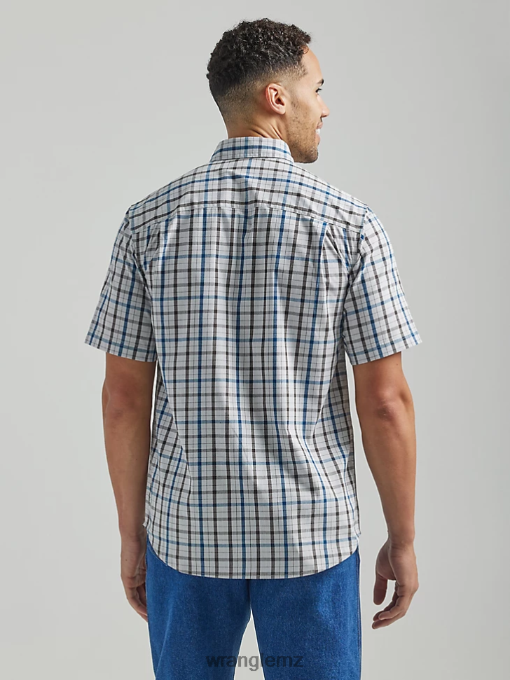 Wrangler RIGGS Workwear Plaid Work Shirt Downpour (112325152) Men Clothing DRL6LH672