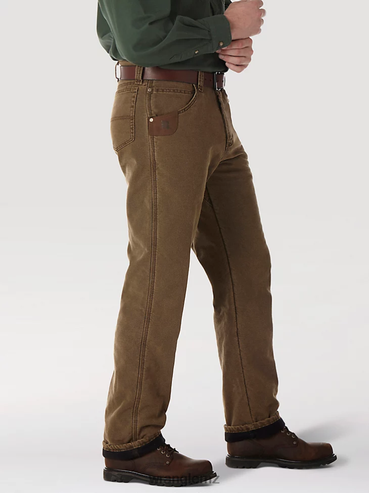 Wrangler RIGGS Workwear Quilted Lined Five Pocket Jean Night Brown (3W055NB) Men Clothing DRL6LH192