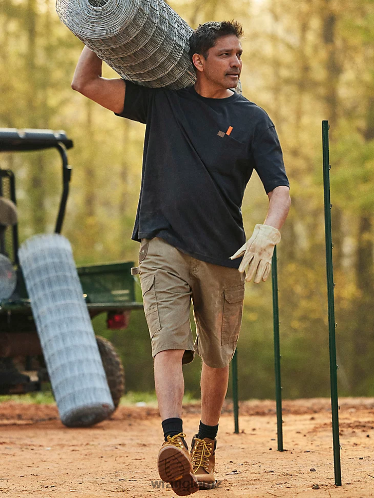 Wrangler RIGGS Workwear Ripstop Ranger Cargo Short Bark (3W360BR) Men Clothing DRL6LH522