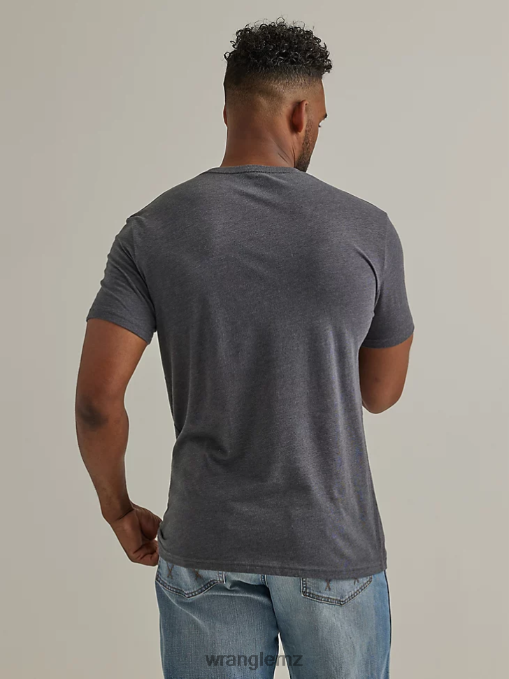 Wrangler RIGGS Workwear Short Sleeve Henley Ash Heather (3W760AH) Men Clothing DRL6LH271