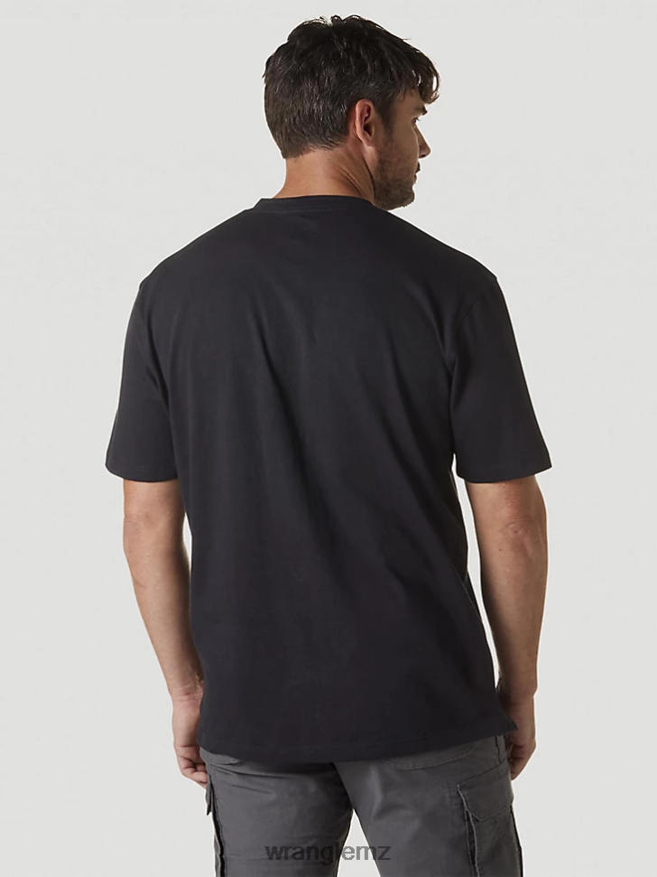 Wrangler RIGGS Workwear Short Sleeve Henley Navy (3W760NV) Men Clothing DRL6LH273