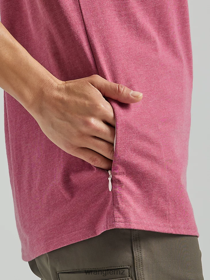 Wrangler RIGGS Workwear Short Sleeve Performance T-Shirt Dry Rose (112325043) Women Clothing DRL6LH879