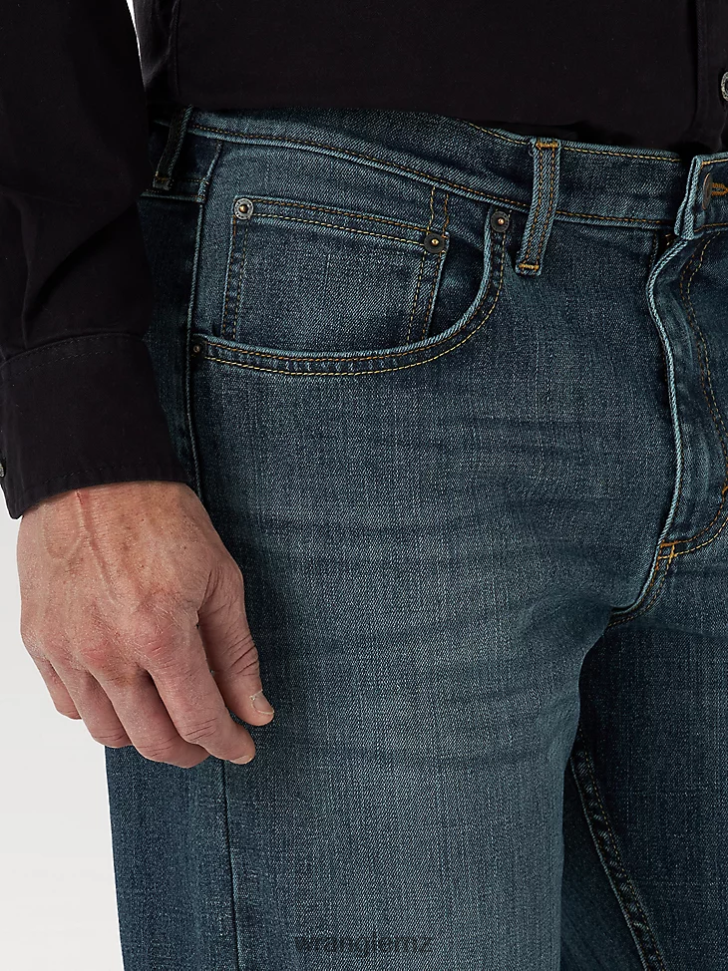 Wrangler Relaxed Fit Flex Jean Marine (MGW15MA) Men Clothing DRL6LH172