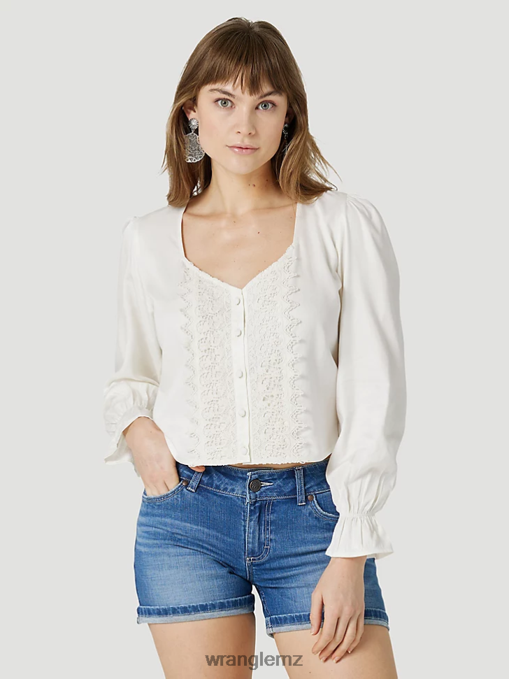 Wrangler Retro Americana Bandana Western Snap Shirt Red (112327234) Women Clothing DRL6LH882