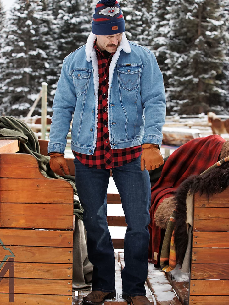 Wrangler Retro Slim Fit Bootcut Jean Timber (112323402) Men Clothing DRL6LH10