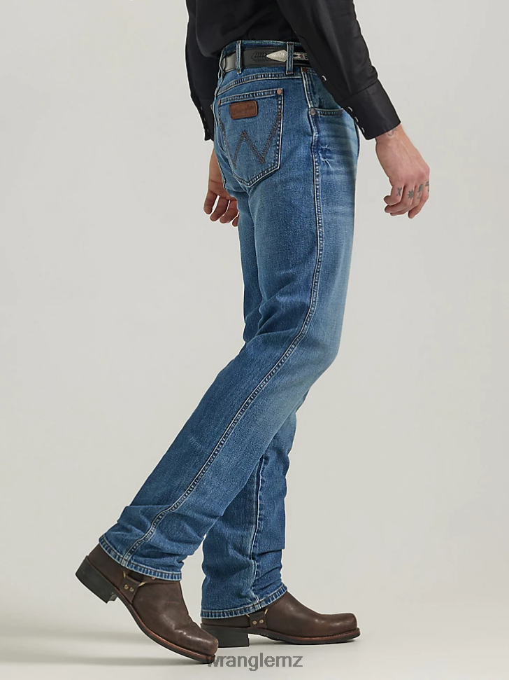 Wrangler Retro Slim Fit Straight Leg Jean Normande (112332244) Men Clothing DRL6LH23