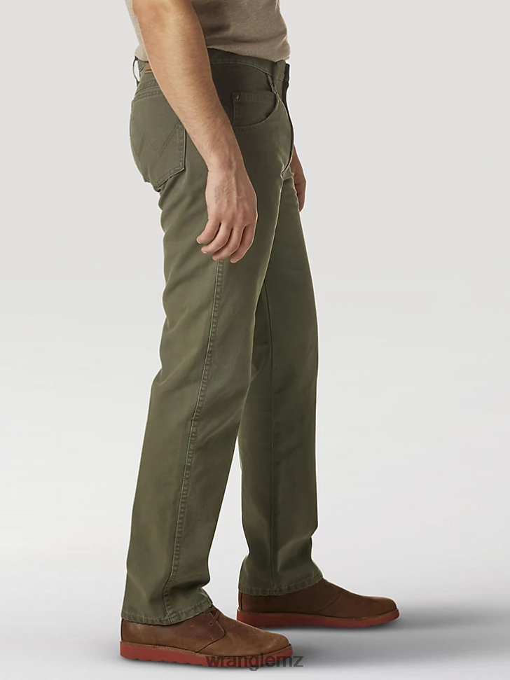 Wrangler Rugged Wear Regular Fit Straight Leg Canvas Pant Moss (31100MS) Men Clothing DRL6LH650