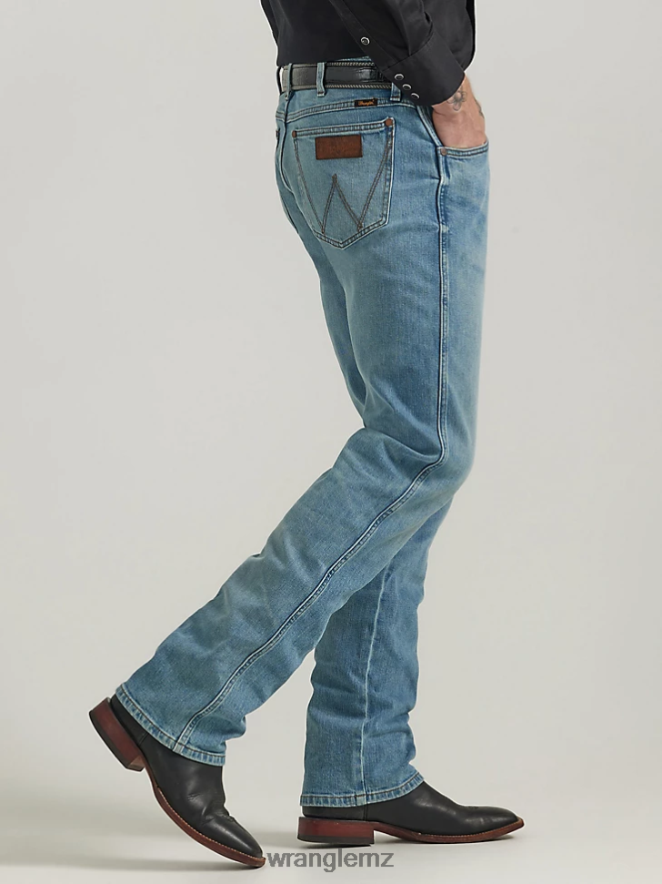 Wrangler The Retro Premium Jean Slim Straight Wild Bluff (112330383) Men Clothing DRL6LH76