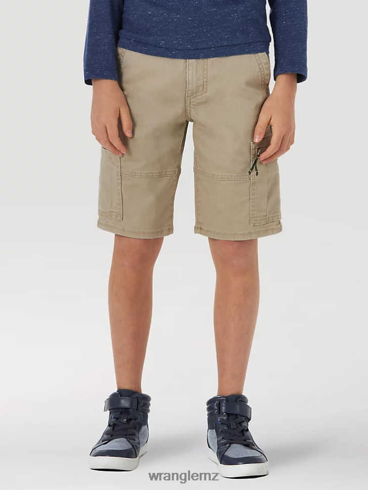 Wrangler Comfort Flex Cargo Short Khaki (4RMHWKH) Boys Clothing DRL6LH995