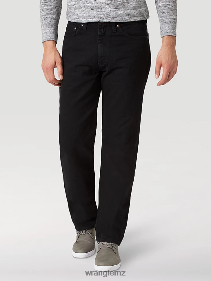 Wrangler Five Star Premium Denim Relaxed Fit Jean Coal Black (97601CB) Men Clothing DRL6LH87