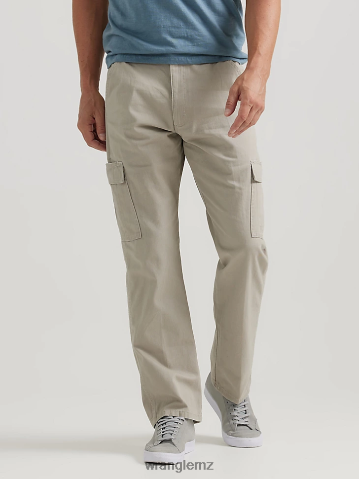 Wrangler Authentics Relaxed Cargo Pant Khaki Dust (10ZM6LGKD) Men Clothing DRL6LH241