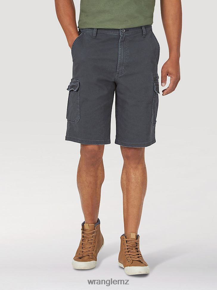 Wrangler Flex Twill Cargo Short Caviar (GWSNSCA) Men Clothing DRL6LH546