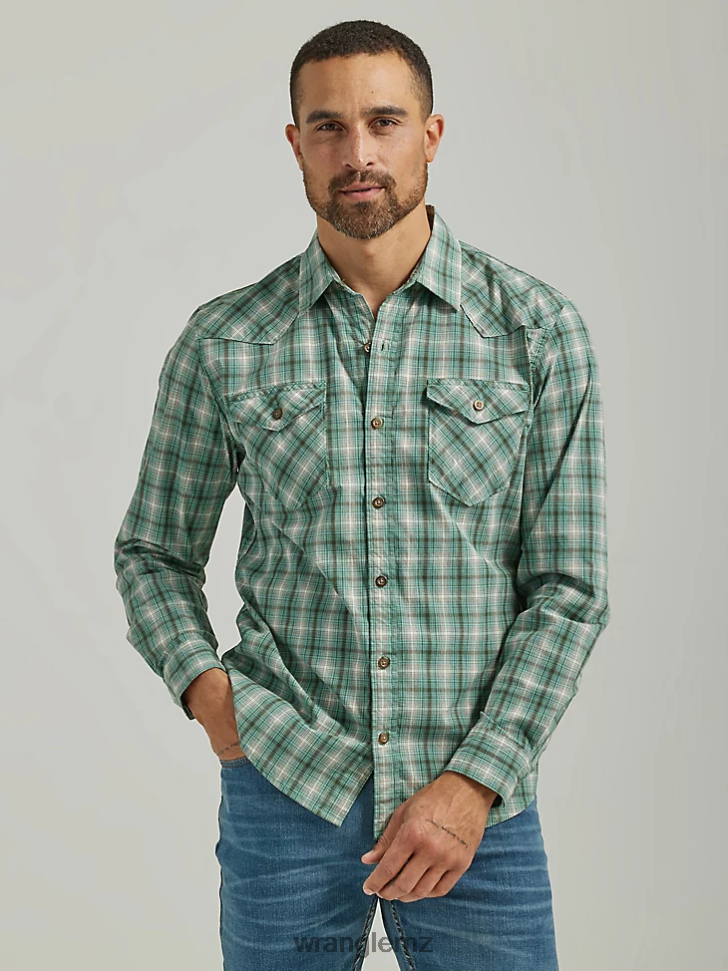 Wrangler Cowboy Wash Plaid Shirt Canton (112330910) Men Clothing DRL6LH413