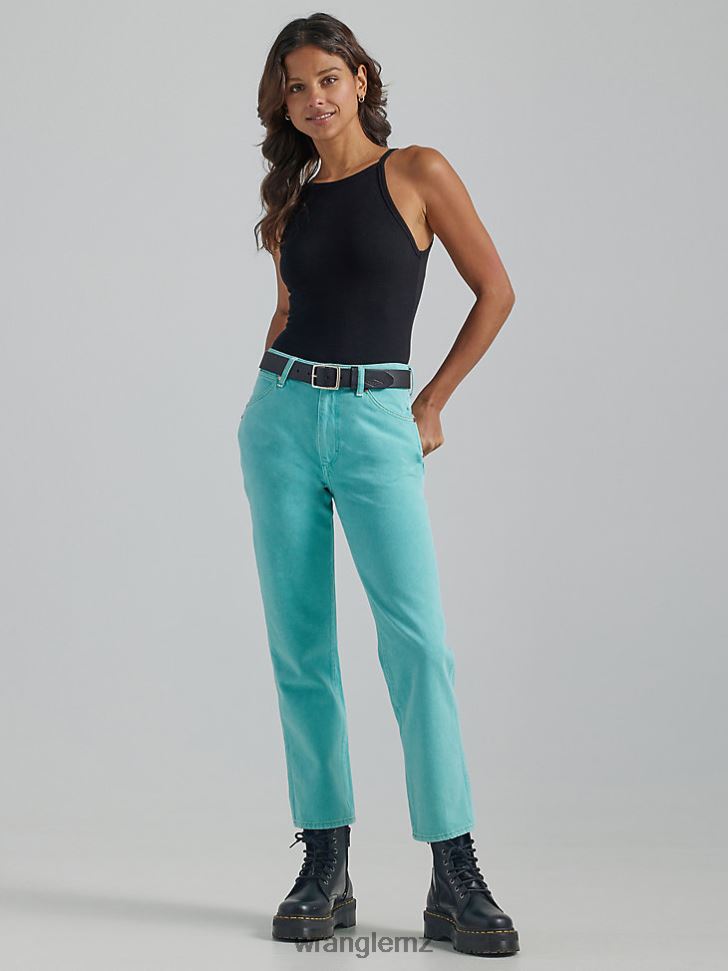 Wrangler Wild West 603 High Rise Straight Jean Aquarius (112334577) Women Clothing DRL6LH767