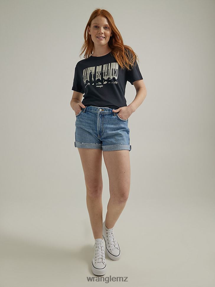 Wrangler Destructed Denim Roll Short Marigold (112333496) Women Clothing DRL6LH849