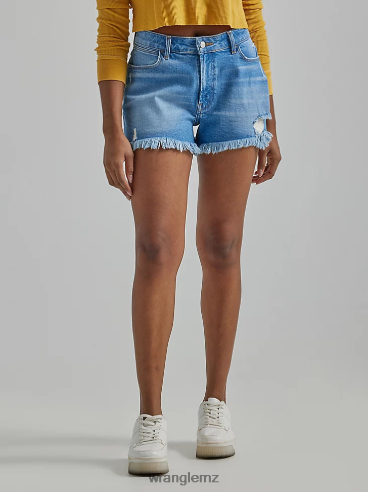 Wrangler High Rise Vintage Cut-Off Short Light Wash (112327626) Women Clothing DRL6LH841