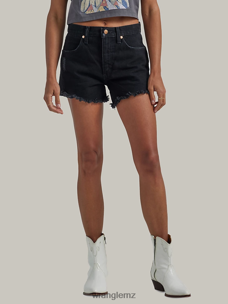 Wrangler Reworked Short Shadow Black (WBS05BK) Women Clothing DRL6LH824