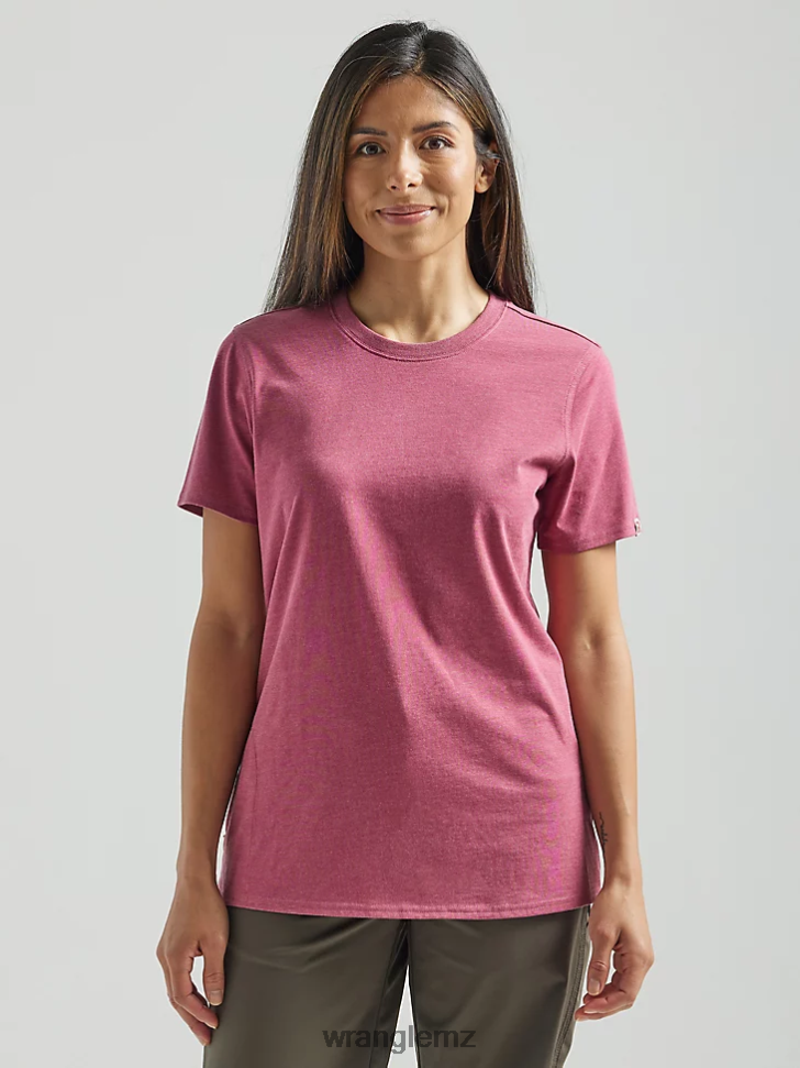 Wrangler RIGGS Workwear Short Sleeve Performance T-Shirt Dry Rose (112325043) Women Clothing DRL6LH879
