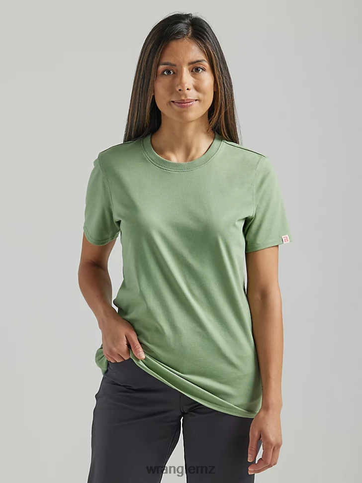 Wrangler RIGGS Workwear Short Sleeve Performance T-Shirt Loden Frost (112325412) Women Clothing DRL6LH878